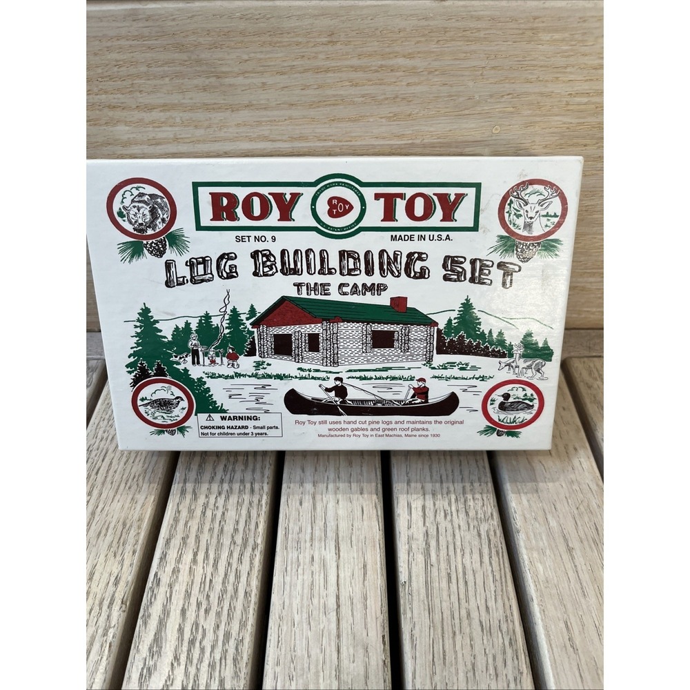 Complete Roy Toy Miniature Log Cabin Building Set No. 9 The Camp Complete YK2